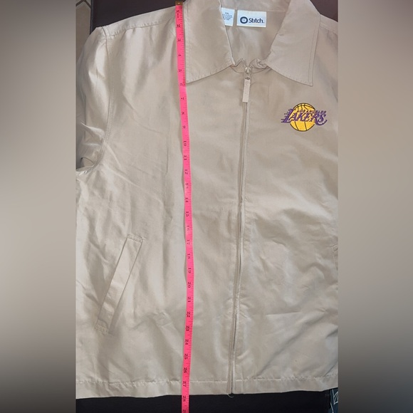 Vintage Windbreaker Los Angeles Lakers Beige Jacket - Picture 11 of 11